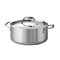 Stainless Steel 5 Qt Dutch Oven with Lid and Induction Compatible Oven Safe Up to 500°F